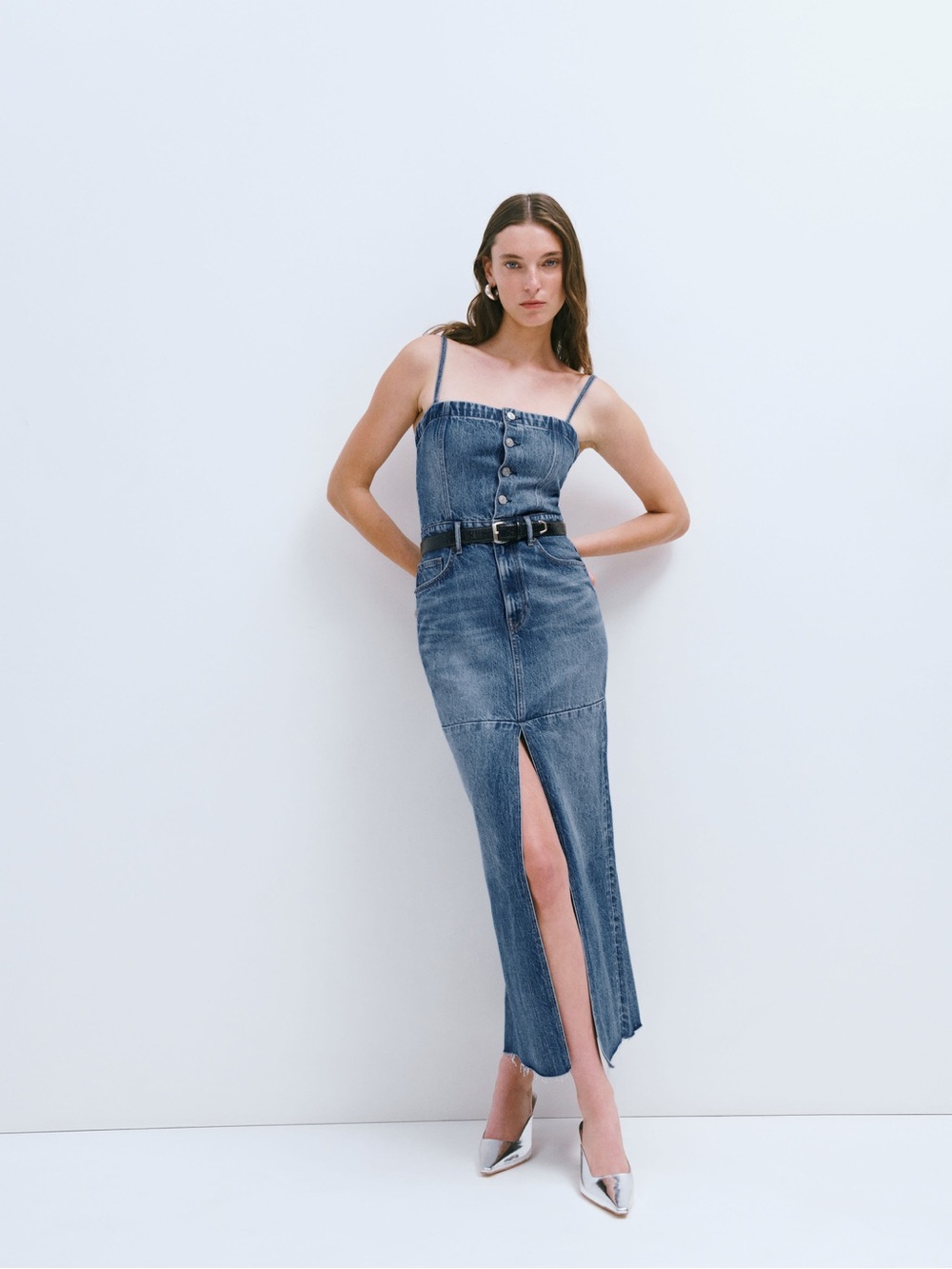 Reformation Tazz Denim Maxi Dress